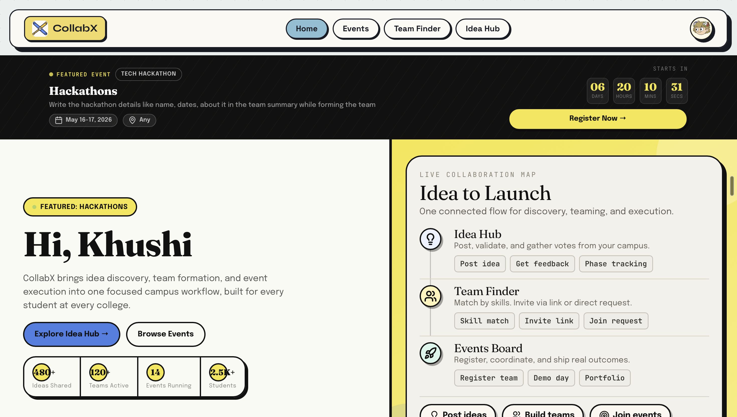 CollabX campus collaboration platform by Abhishek Roy